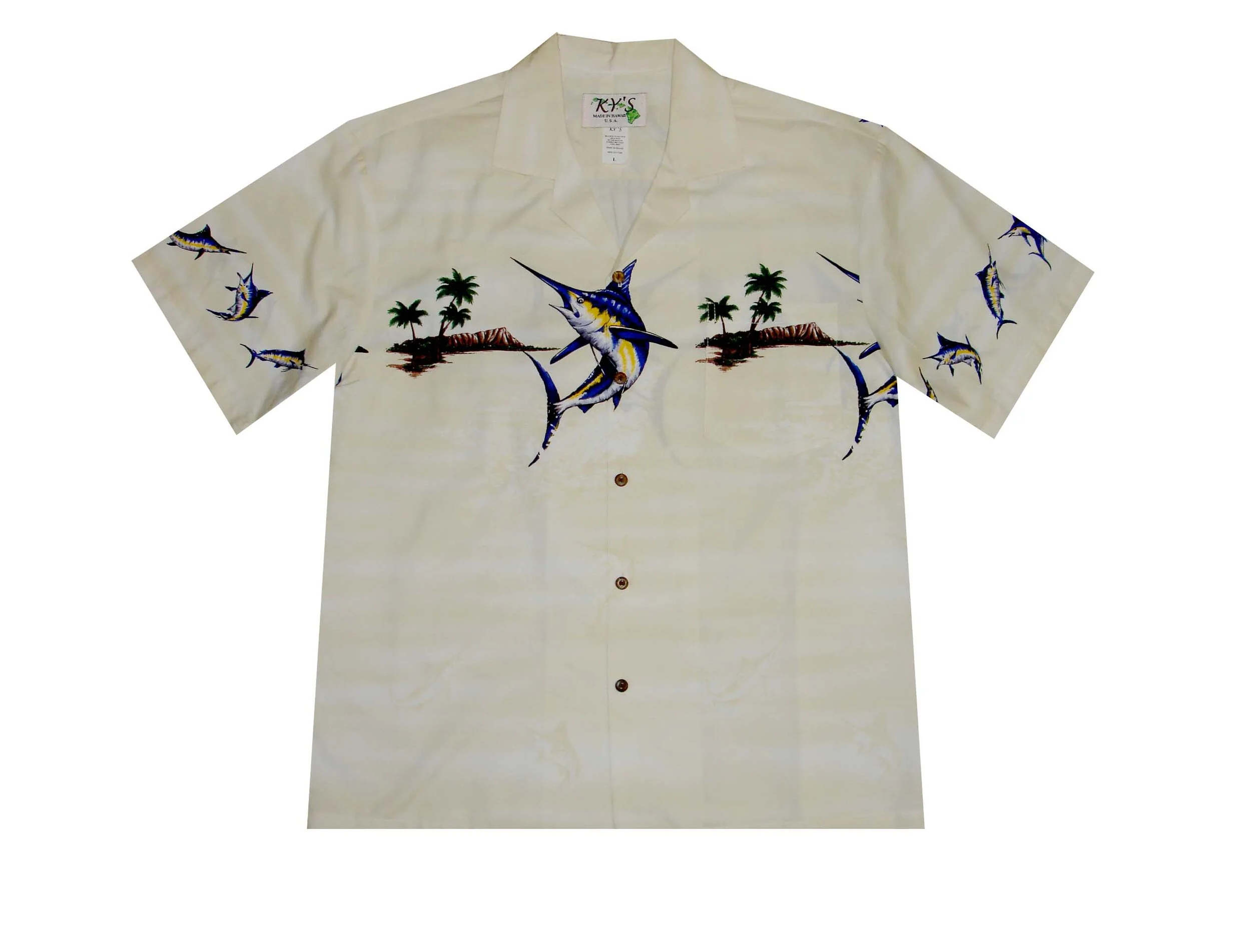 AL448-Big and Tall Men's Marlin Island Hawaiian Shirt — kyifi.com